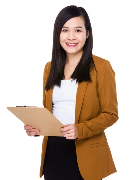 Joven asiática mujer de negocios traje — Foto de Stock