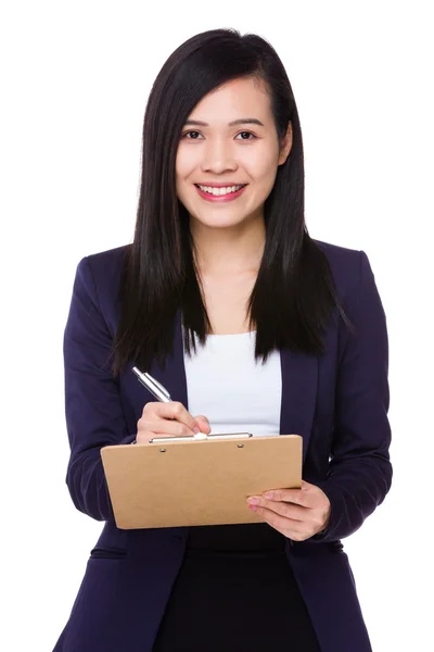 Joven asiática mujer de negocios traje — Foto de Stock