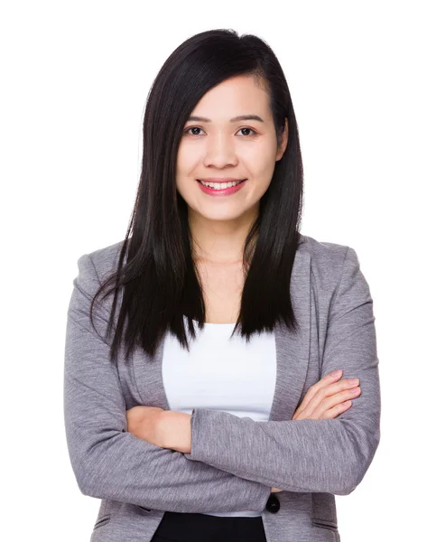 Young asian businesswoman in business suit — Stock Photo, Image