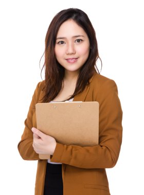 Young asian businesswoman in business suit clipart