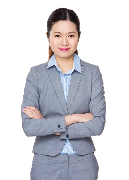 Joven asiática mujer de negocios traje — Foto de Stock