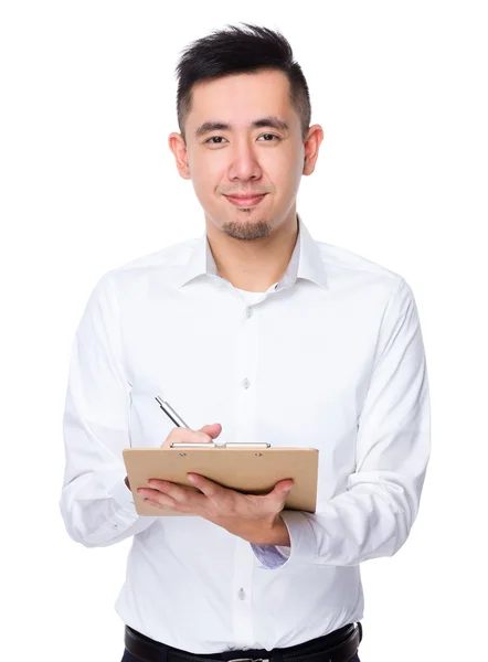 Joven asiático hombre de negocios en blanco camisa — Foto de Stock