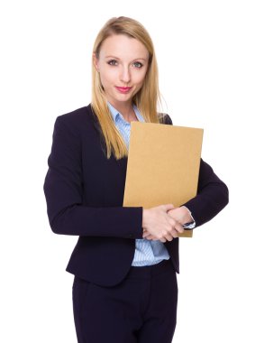 İş takım elbiseli genç beyaz işkadını