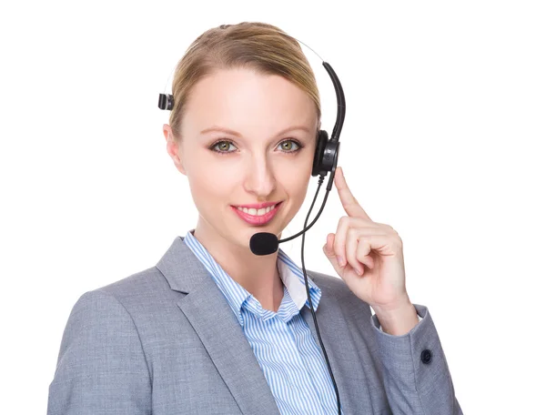 Young female customer services representative — Stock Photo, Image