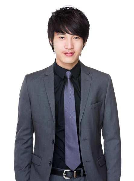 商务套装的年轻亚洲商人 — 图库照片