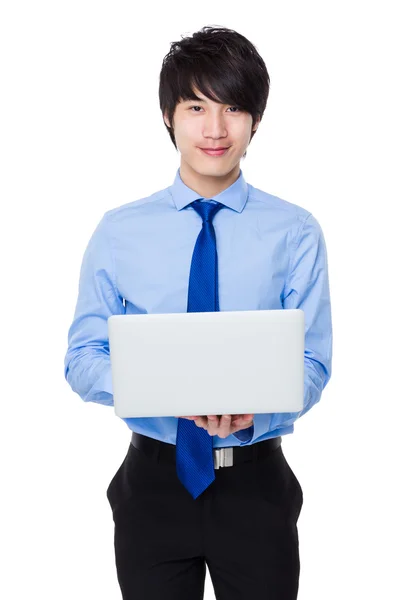 Joven asiático hombre de negocios en azul camisa — Foto de Stock