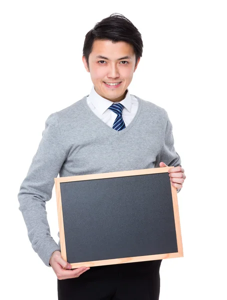 Young asian businessman in grey sweater — Stock Photo, Image