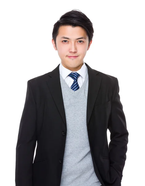 商务套装的年轻亚洲商人 — 图库照片