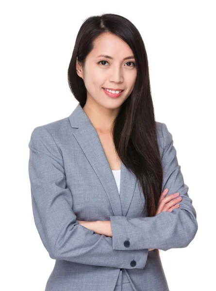 Junge asiatische Geschäftsfrau in Business-Anzug — Stockfoto