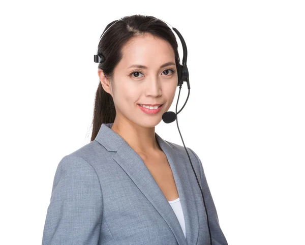 Klantenservice met headset — Stockfoto