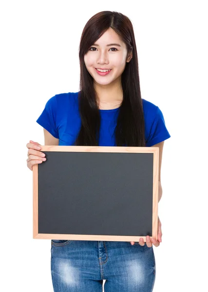 Asiática joven mujer en azul camiseta —  Fotos de Stock