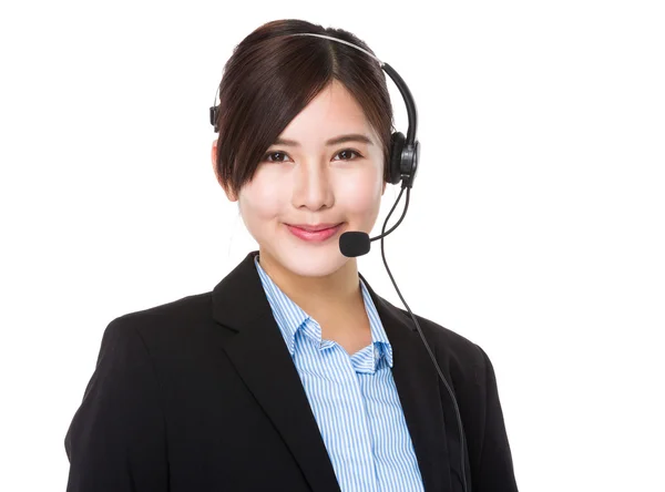Asiatique femelle opérateur de centre d'appels — Photo
