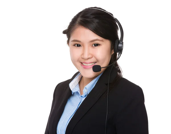 Asian female customer services operator — Stock Photo, Image