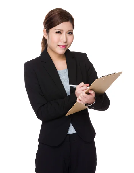 Joven asiática mujer de negocios traje — Foto de Stock