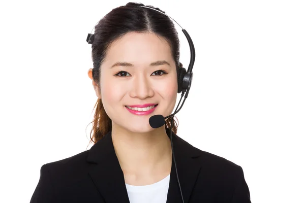 Klantenservice met headset — Stockfoto