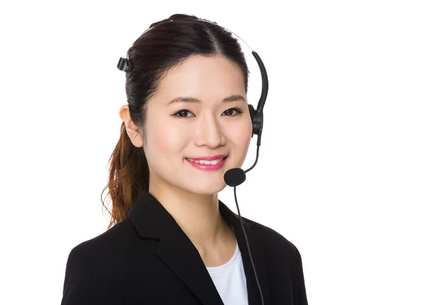 Klantenservice met headset — Stockfoto