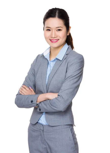 Joven asiática mujer de negocios traje — Foto de Stock