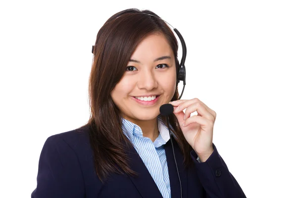 Klantenservice met headset — Stockfoto