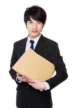 İş takım elbiseli genç Asyalı işadamı