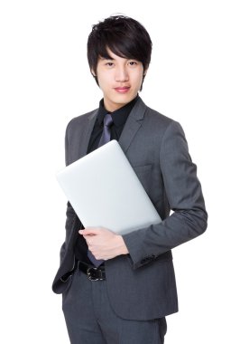 İş takım elbiseli genç Asyalı işadamı