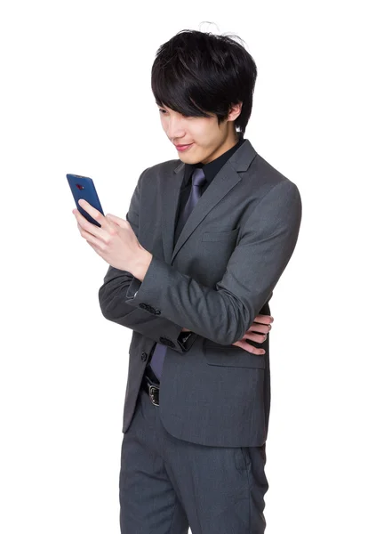 Jeune homme d'affaires asiatique en costume d'affaires — Photo