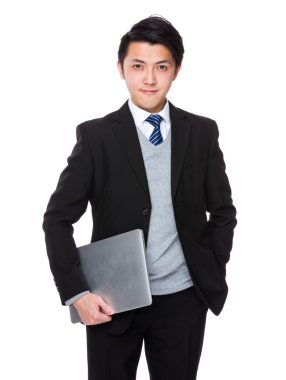 İş takım elbiseli genç Asyalı işadamı