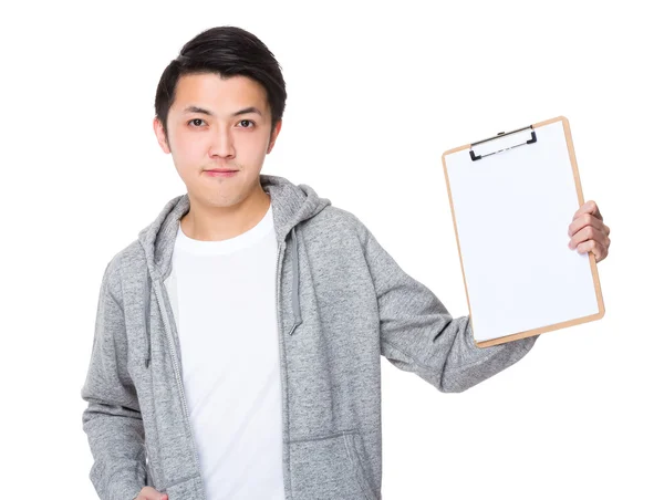 Asiatisk ung mand i grå sweater - Stock-foto