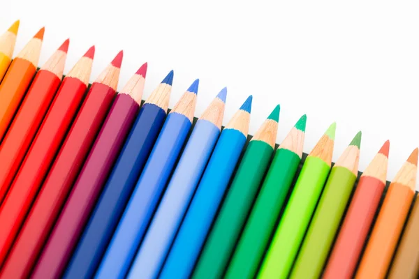 Πολλά πολύχρωμα μολύβια — Φωτογραφία Αρχείου
