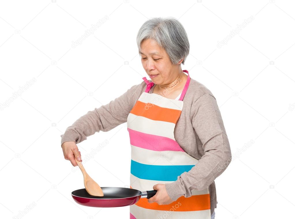 Frau Striping Ältere Frau Striping Ältere