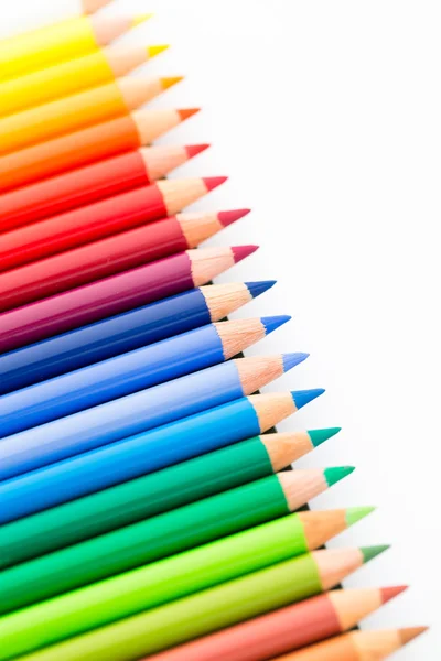 Πολλά πολύχρωμα μολύβια — Φωτογραφία Αρχείου