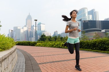 Sportif Asyalı açık, koşu