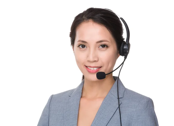 Klantenservice met headset — Stockfoto