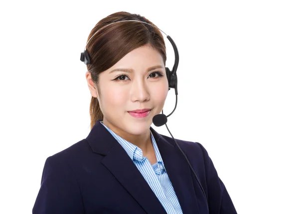 Kundendienstmitarbeiter mit Headset — Stockfoto