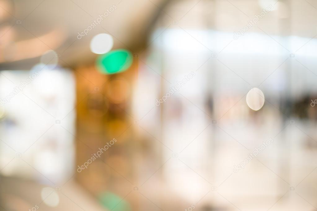 Blurred shopping mall background in Hong Kong