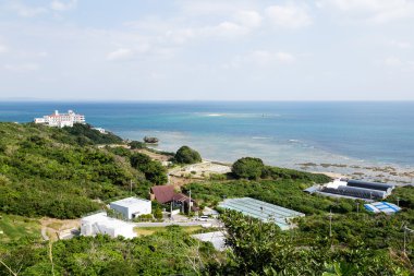 Village in Okinawa island clipart