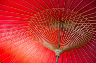 Japon kırmızı bambu şemsiye
