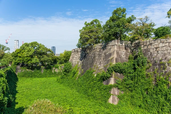 Parede do castelo osaka — Fotografia de Stock