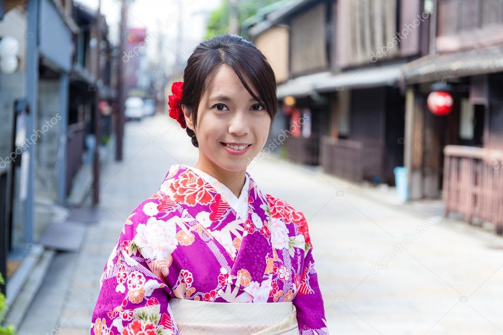 Asian young woman at kyoto