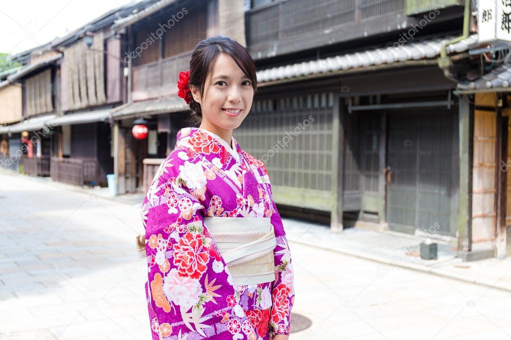 Asian young woman at kyoto