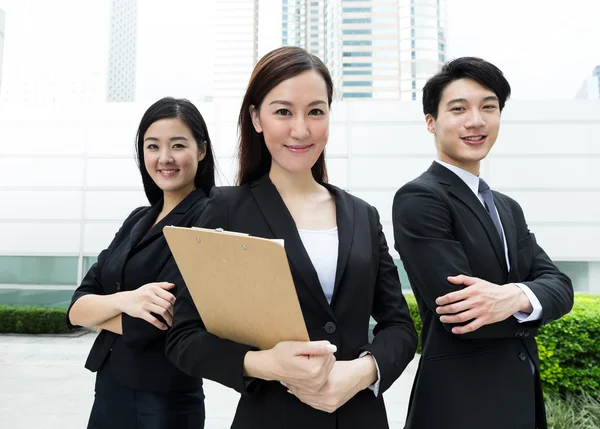 Asian business team at outdoor — Stock Photo, Image