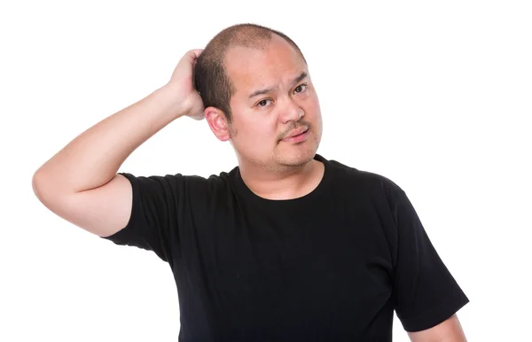 Aziatisch mens in zwart t-shirt — Stockfoto