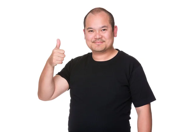 Asian man in black t-shirt — Stock Photo, Image