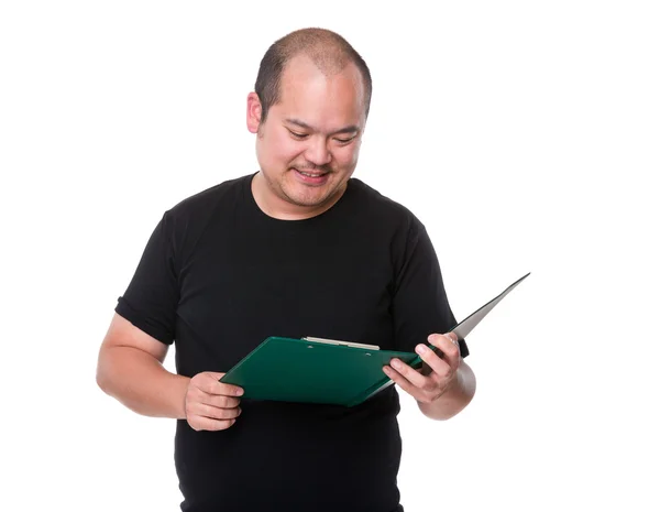 Asian man in black t-shirt — Stock Photo, Image