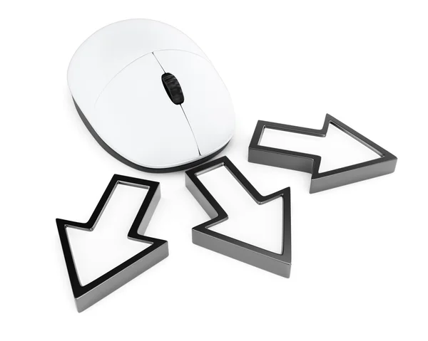 Computer mouse and pointing cursors — Stock Photo, Image