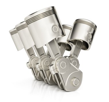 V6 motor piston