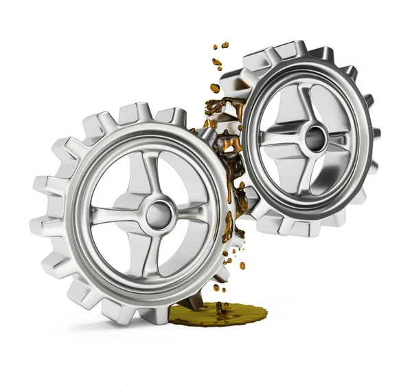 Gears with grease — Stock Photo, Image