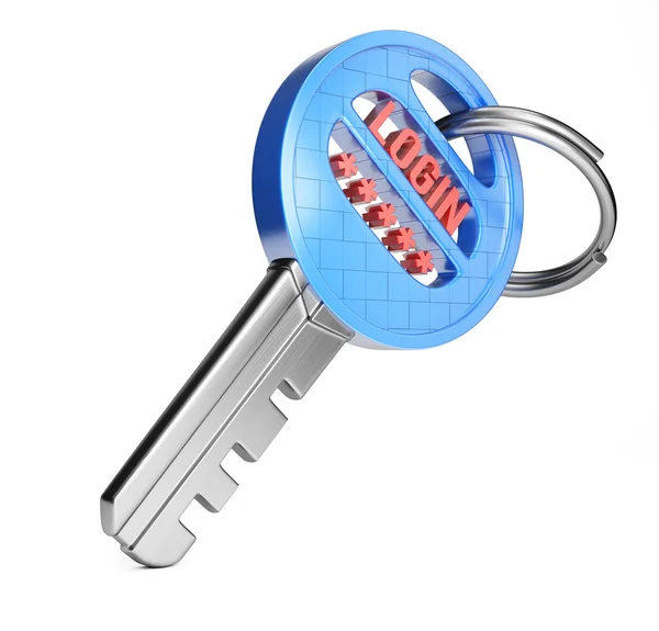 Schlüssel mit Login und Passwort — Stockfoto