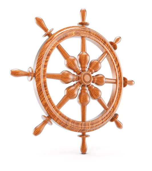 Ship steering wheel — Stock Photo, Image