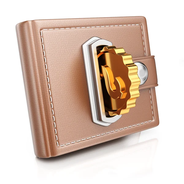 Cartera con moneda de oro — Foto de Stock