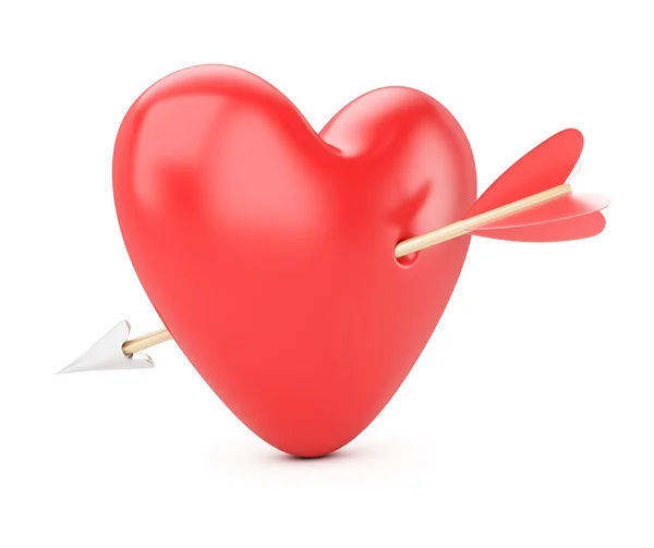 Heart pierced by arrow — Stock Photo, Image